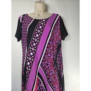 Bob Mackie Maxi Dress Womens Size S‎ Wearable Art Print Wimsical